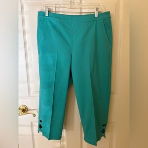 Drapers & Damon Aqua Capris with Embelishments on hem size PM Firm Price